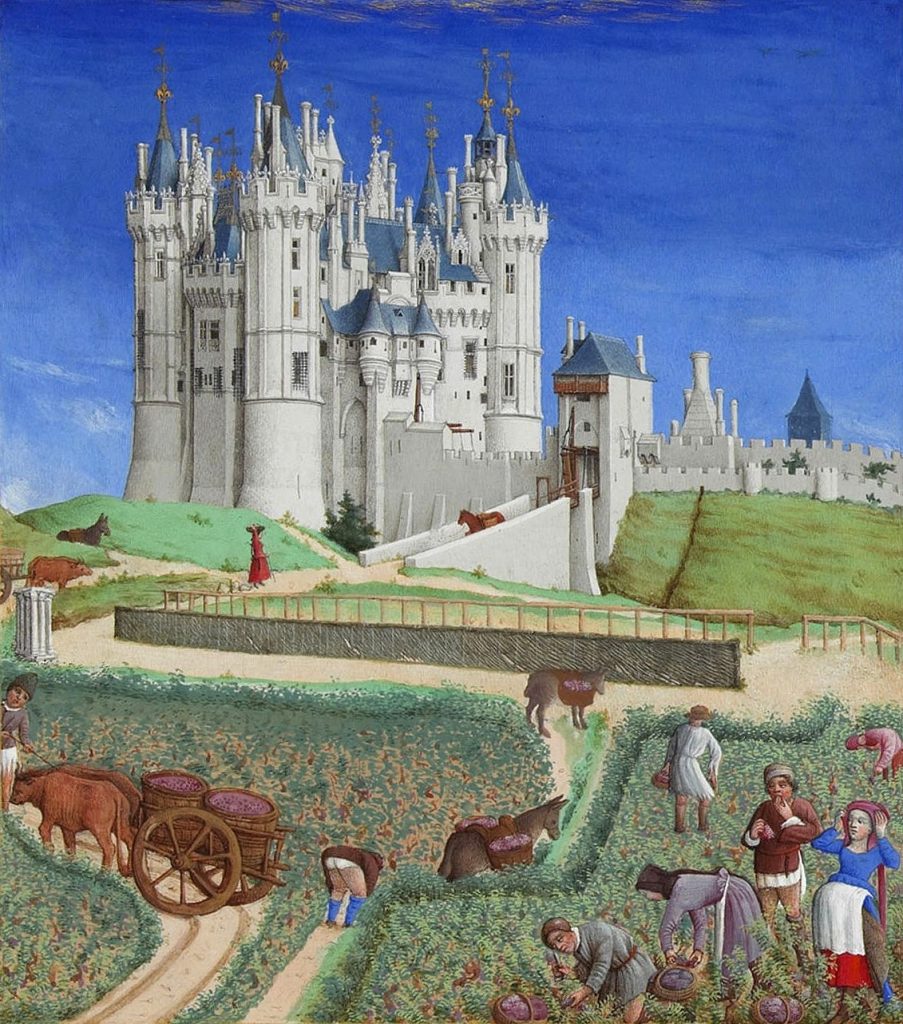 Tres riches heures du Duc de Berry By the Limbourg Brothers in 1412/ Gothic art medieval manuscript