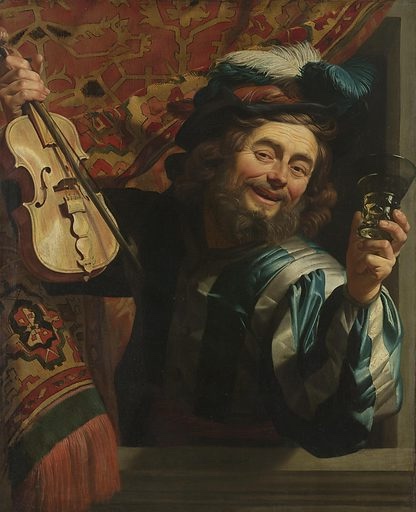 The Merry Fiddler by Gerrit van Honthorst