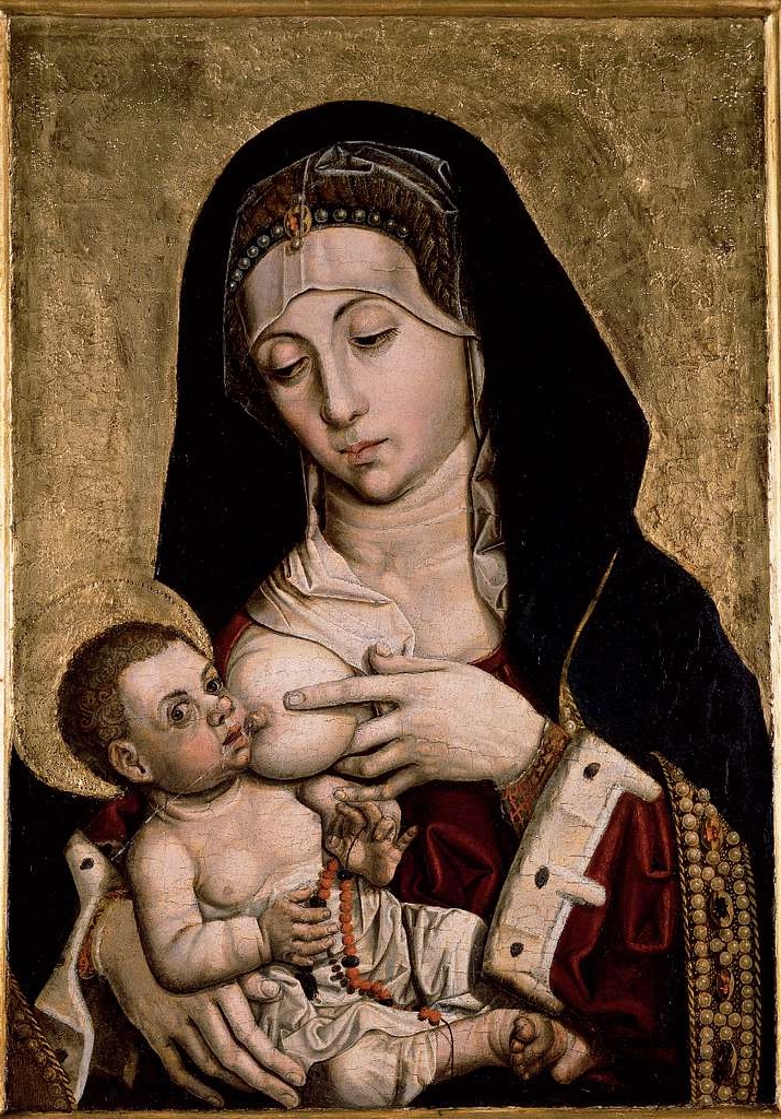 Madonna and Child by Bartolome Bermejo, reflecting Gothic art's serene spirituality blended with Flemish painting's realism