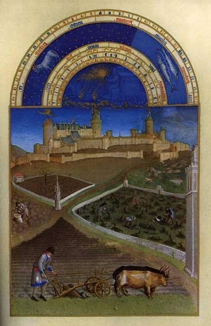 Les tres riches heures du Duc of berry mars Limbourg Brothers in 1410