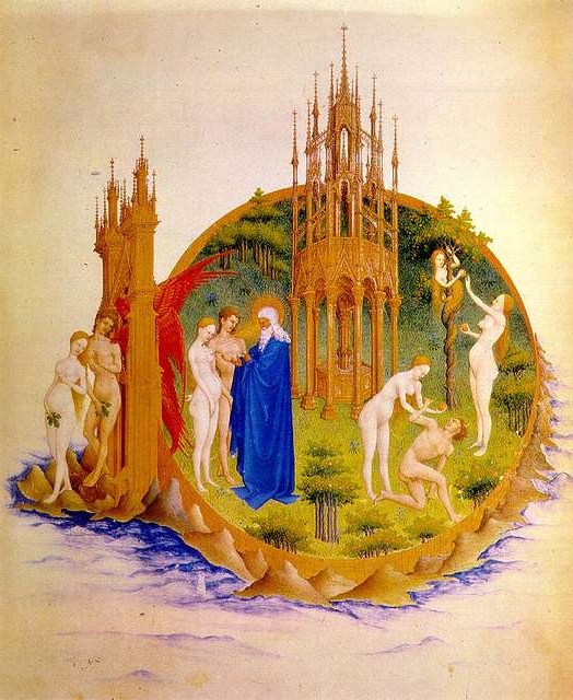 Limbourg Brothers The fall and the expulsion from paradise in Les Très Riches Heures du duc de Berry