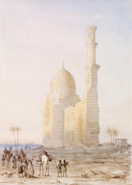 19th-century illustration of a tomb near Cairo, reflecting Owen Jones's interest in Islamic architecture.