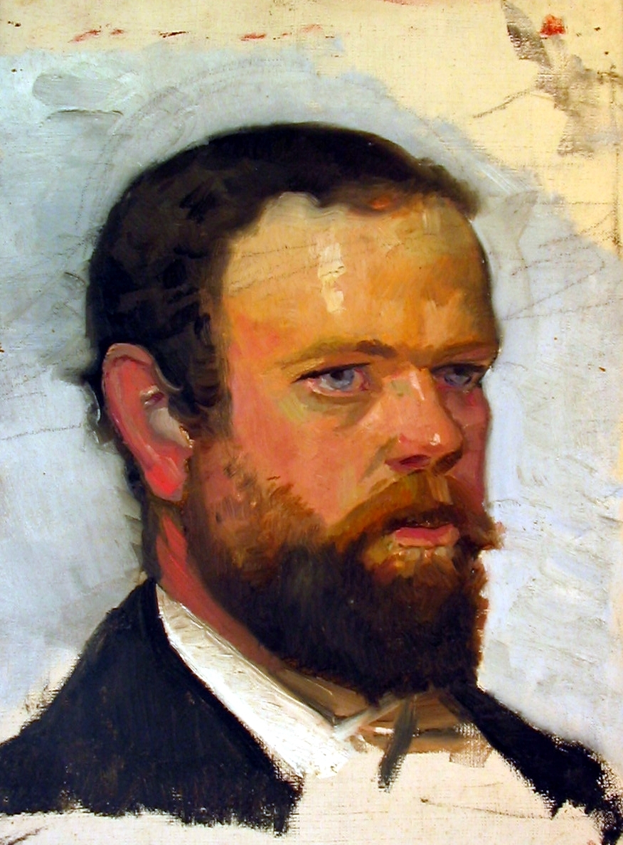 Portrait by Michael Ancher of Adrian Stokes, reflecting the personal dimension of the Stokes' contribution to Victorian England's art scene.