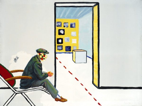 It work exemplifies Raveel's exploration of the intersection between personal experience and the impersonal nature of modernist art and architecture.