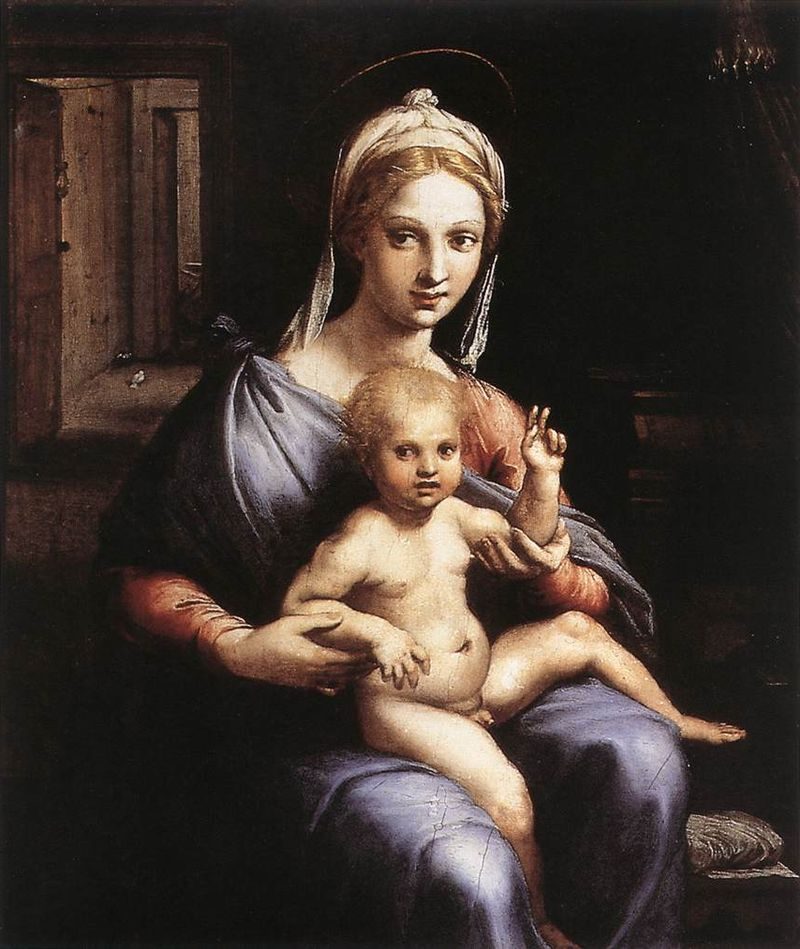 Madonna and Child reflects his distinctive style, characterized by dynamic forms and a departure from classical proportions.