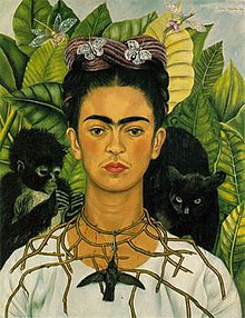 Self-Portrait with Thorn Necklace and Hummingbird (1940)
