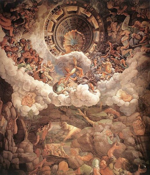 The Fall of the Giants is a monumental fresco cycle created by Giulio Romano between 1532 and 1534 