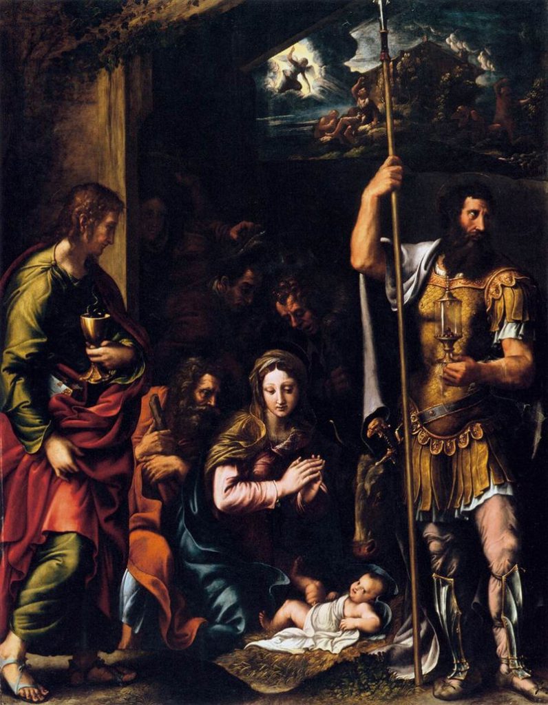 The Adoration of the Shepherds part of decorating and furnishing the St. Longinus Chapel