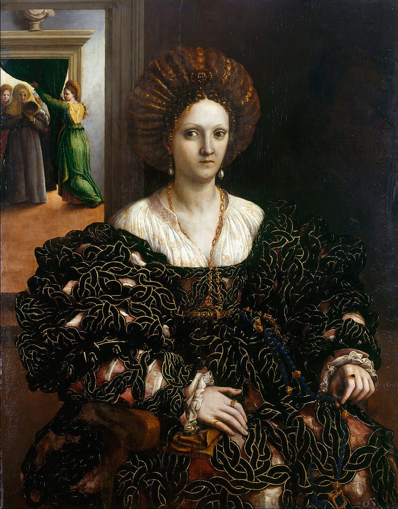 Margherita Paleologo (1510–66), painted by Giulio Romano in 1535, is a notable portrait of the Duchess of Montferrat. 