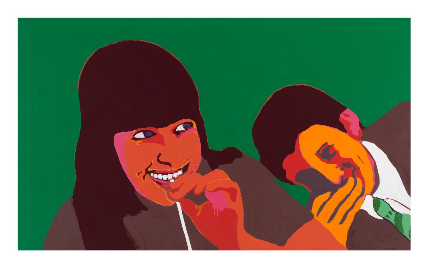 Tony, Rosalyn, and John (1967) explores identity and relationships, blending vibrant imagery with social commentary on media portrayals.
