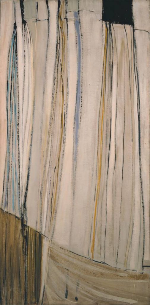 Winter 1956, Yorkshire captures the cold stillness and dynamic shifts of winter through abstract forms.
