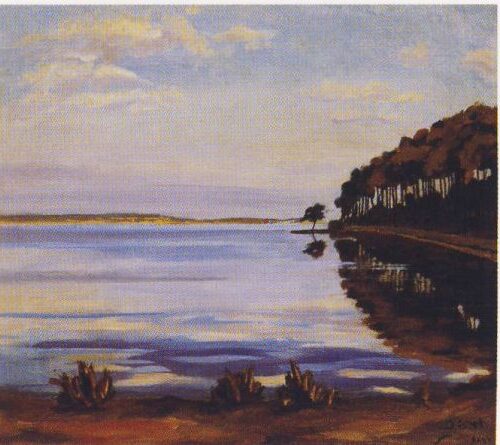 View at Mimizan (1920) showcases a serene coastal landscape in Mimizan, France