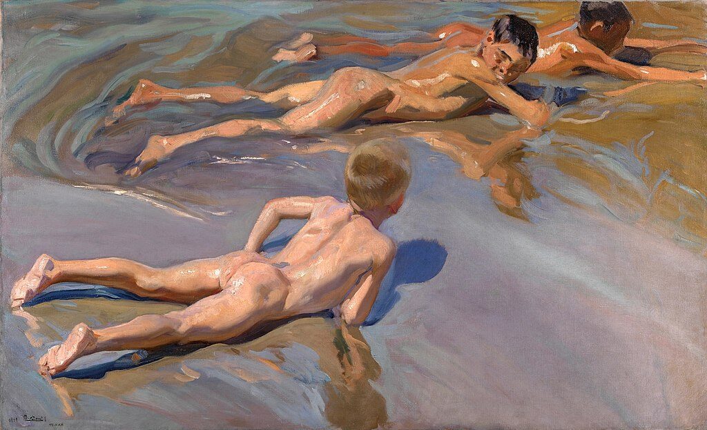 Children on the Beach (1910)  reflects themes of innocence, joy, and the harmony between people and nature.