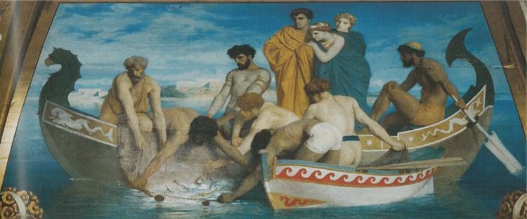 Fishing (La pêche) by William-Adolphe Bouguereau, 1855