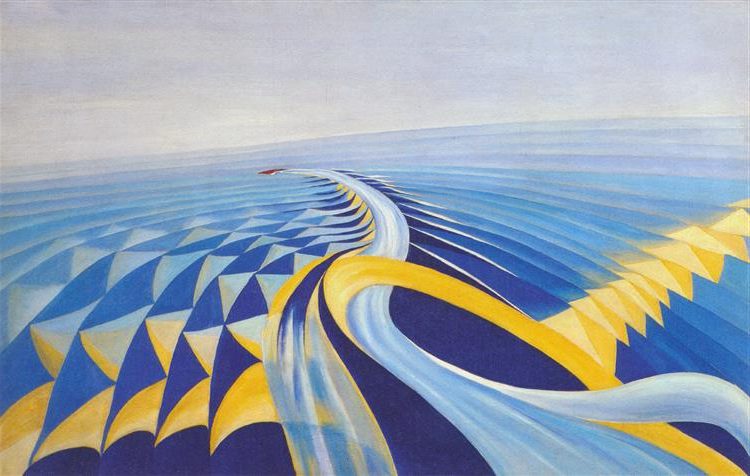 Speeding Motorboat by Benedetta Cappa,1923