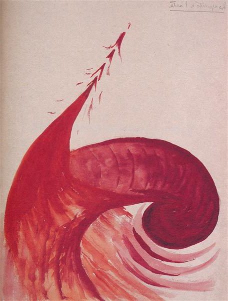 Lo Spirito (1930) by Benedetta Cappa reflects the Futurist fascination with energy, movement, and the unseen forces that shape reality.