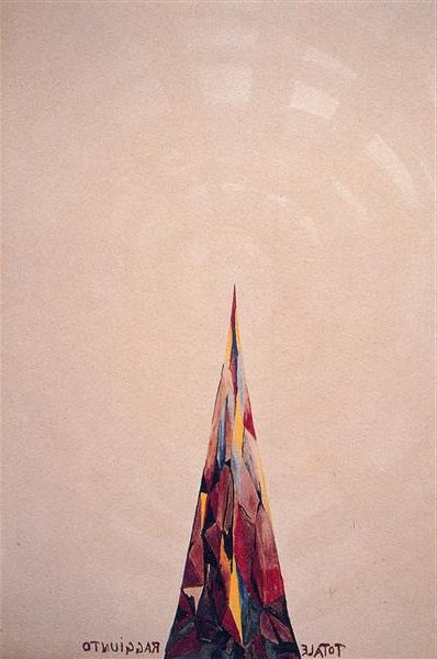 Totale (1930) by Benedetta Cappa reflects the Futurist vision of interconnected energy, movement, and abstraction.