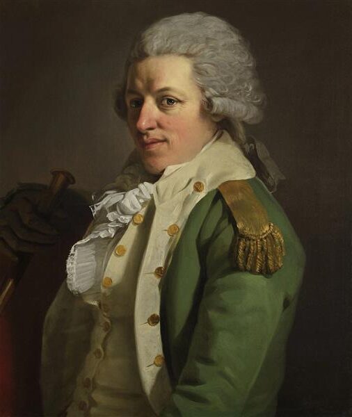 Portrait of an Aristocrat in Uniform (1785–1790) reflects a distinguished nobleman dressed in an ornate military uniform, exuding authority and refinement.