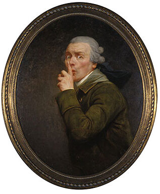 Le Discret (1790) reflects a portrait of a man characterized by a thoughtful and somewhat reserved expression, embodying the concept of discretion.
