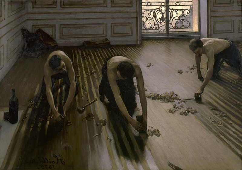 Les Raboteurs de Parquet (The Floor Scrapers), 1875 is a striking depiction of working-class labor.