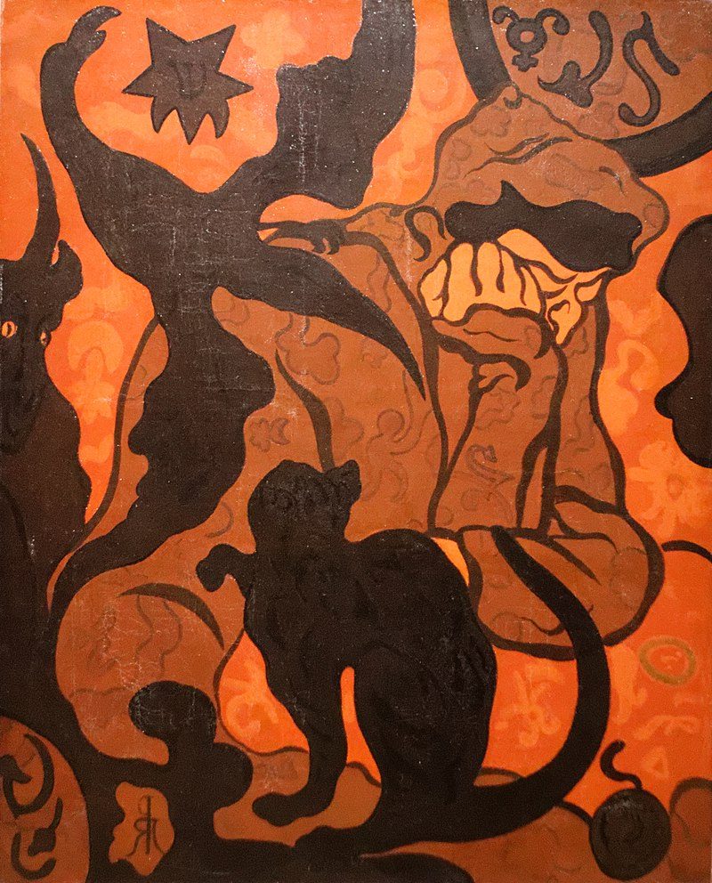Witch with a Black Cat (1893) reflects the Symbolist movement’s fascination with mysticism, the occult, and esoteric themes.