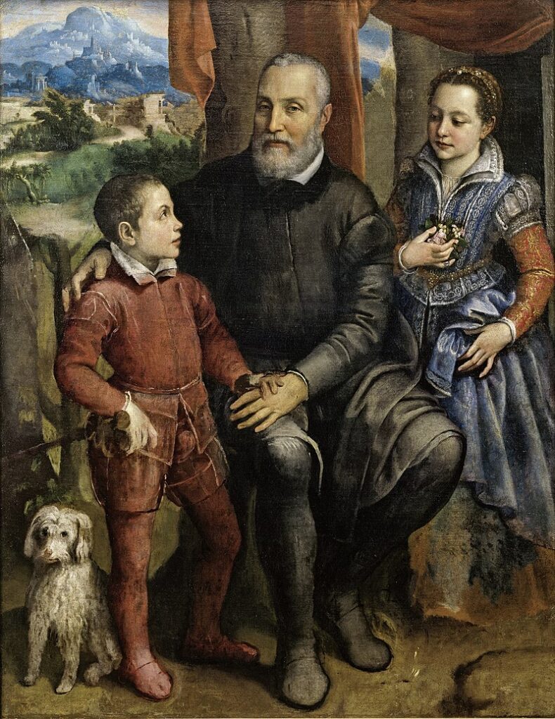 Family Portrait of Minerva, Amilcare, and Asdrubale Anguissola (c. 1559)