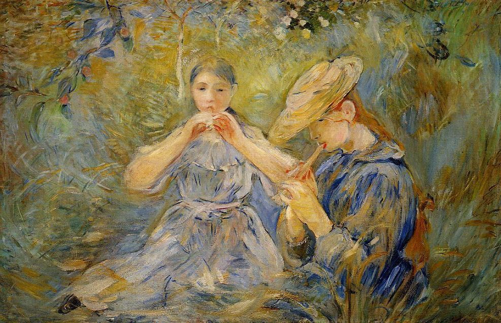 Le Flageolet (The Flute Player) (1890) reflects a serene and intimate moment of childhood.