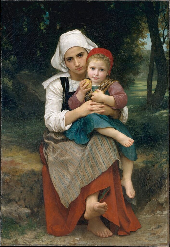 Breton Brother and Sister (1871) reflects themes of innocence, familial love, and rural life.