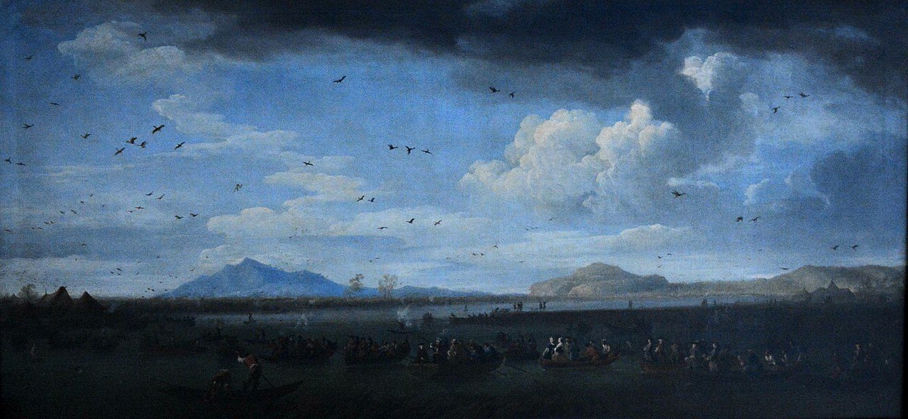 Charles of Bourbon Hunting Coots on Lake Licola (1746)