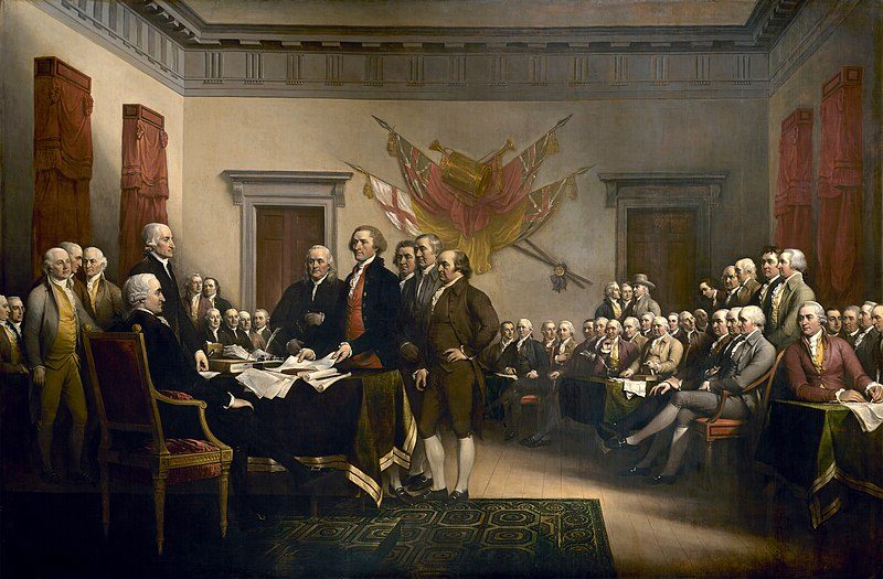 The Declaration of Independence (1819) reflects a pivotal moment in American history.