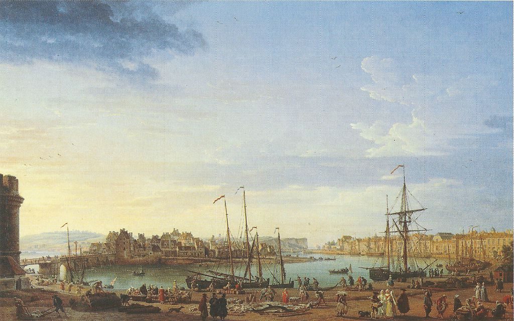 View of Dieppe, 1750 reflects the artist’s mastery in capturing coastal landscapes and maritime life with atmospheric depth and luminous detail.
