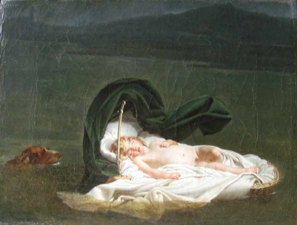 A child in his cradle, carried away by the waters of the flood of the month of Nivôse year, 1810