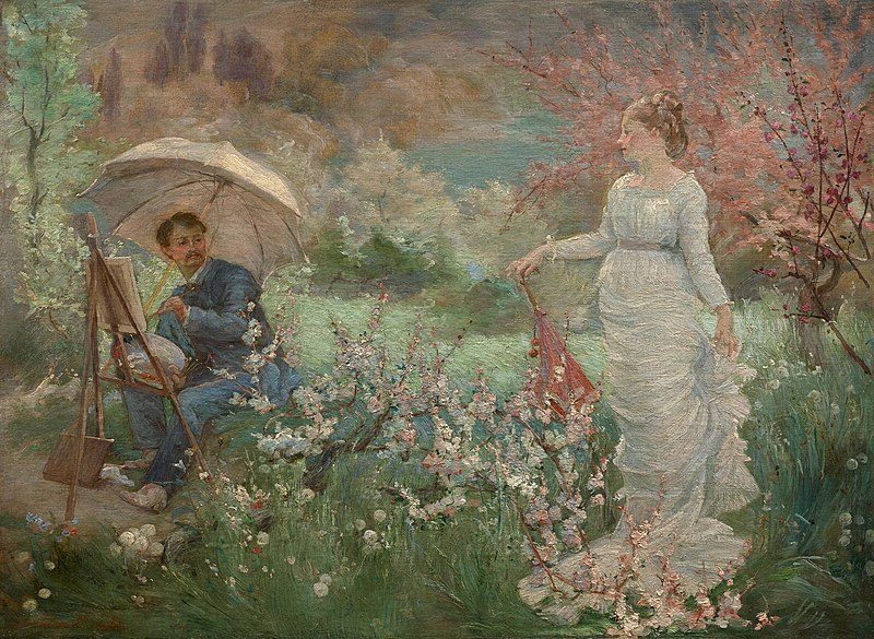 Study from Nature (1880) reflects the Impressionist fascination with light, color, and the natural world.