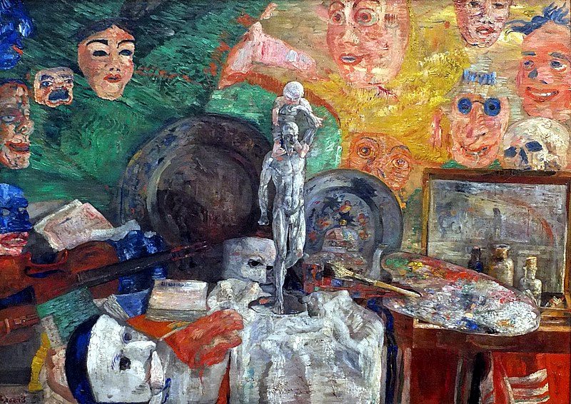 Attributes of the Studio (1889) reflects the artist’s unique vision and critical view of art and society.