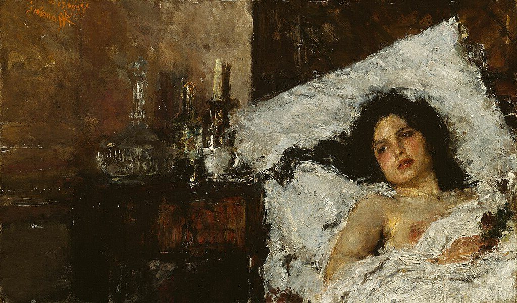 Resting, c. 1887 by Antonio Mancini