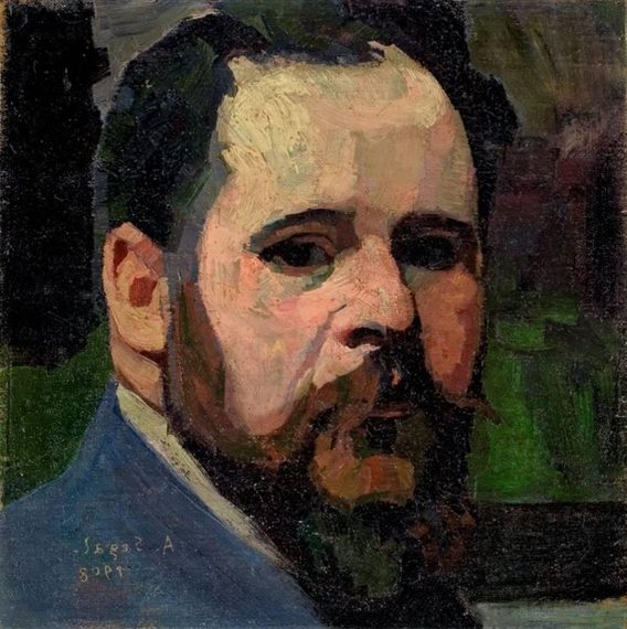 Self-portrait (1908) reflects his engagement with Post-Impressionism and early Expressionism