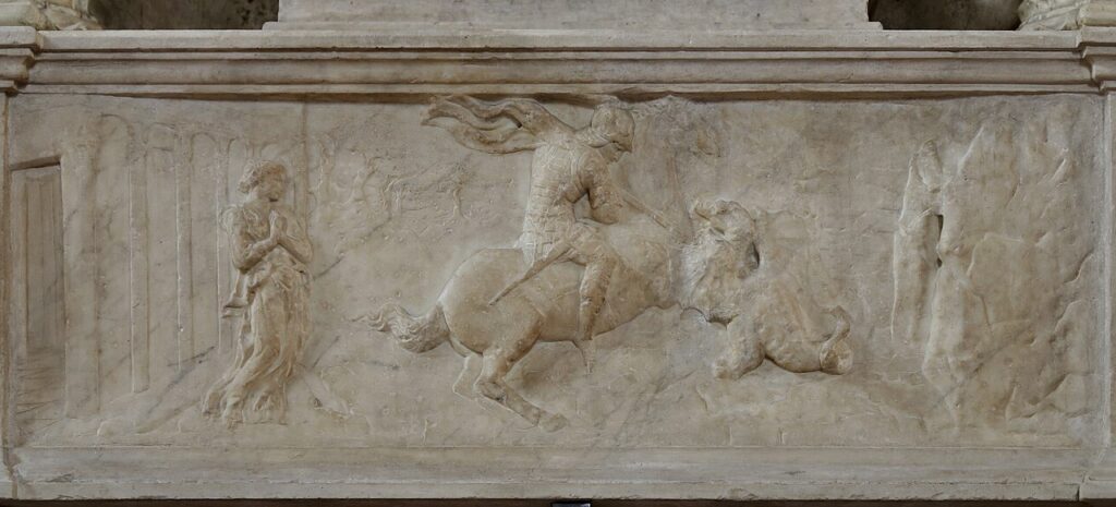 Saint George Freeing the Princess by Donatello reflects the drama and heroism of the legendary knight.