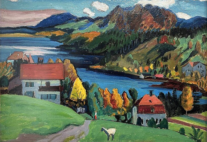 Staffelsee in Autumn, 1923 by Gabriele Münter