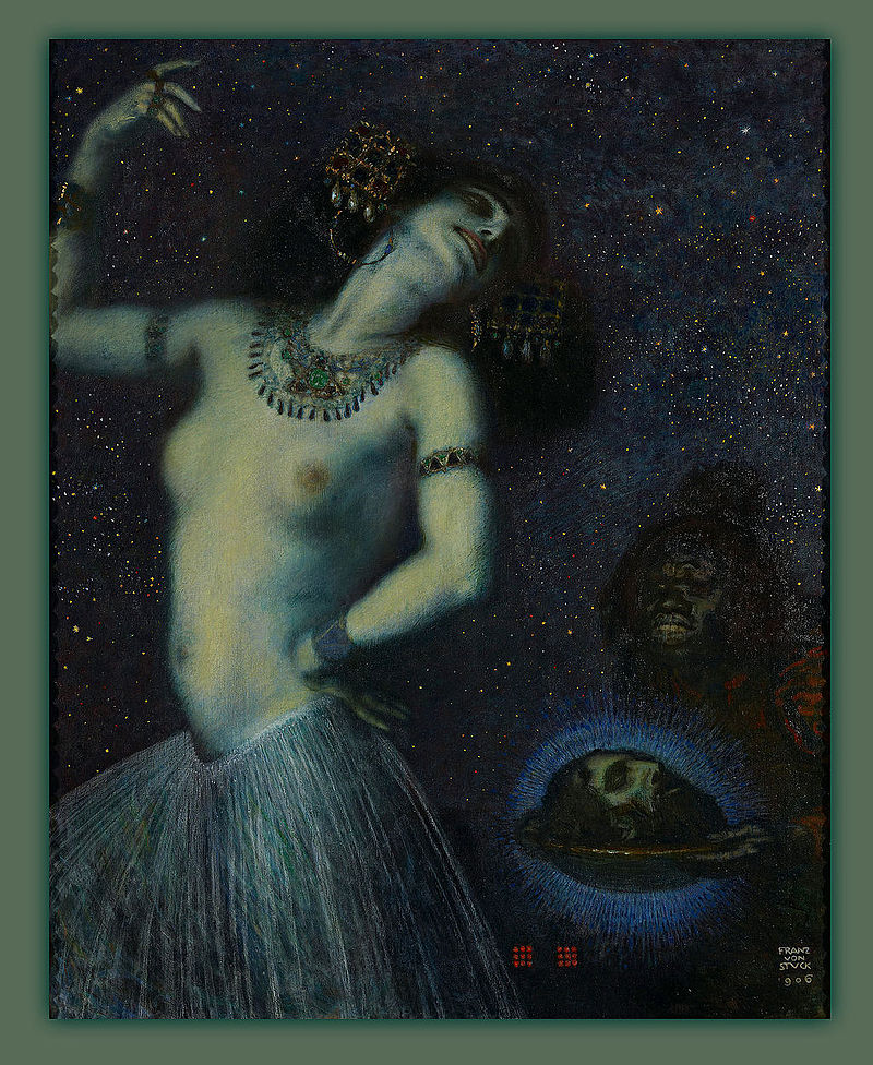 Salome (1906) reflects the Symbolist movement’s fascination with the femme fatale, sensuality, and biblical mythology.