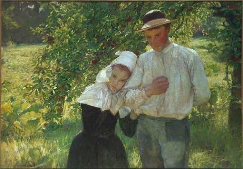 A Walk in the Garden" (1896) reflects the elegance and introspective mood characteristic of Vienna’s late 19th-century art scene.