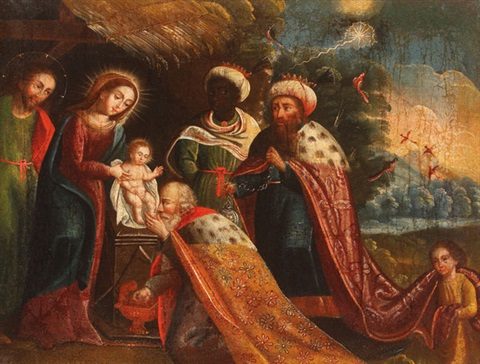 Adoration of the Magi by Marcos Zapata