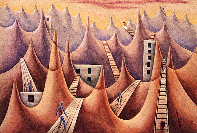 Barreras Melódicas (1948) reflects his deep interest in the connection between music, language, and visual art.