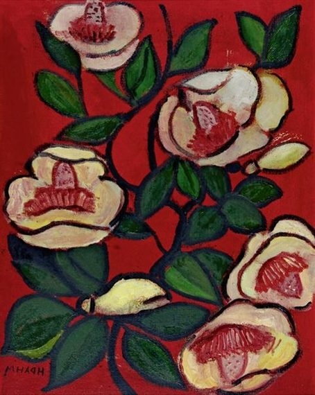 Blumen (Flowers) by Helen Dahm reflects her ability to combine bold, expressive brushstrokes with a deep sense of delicate observation 