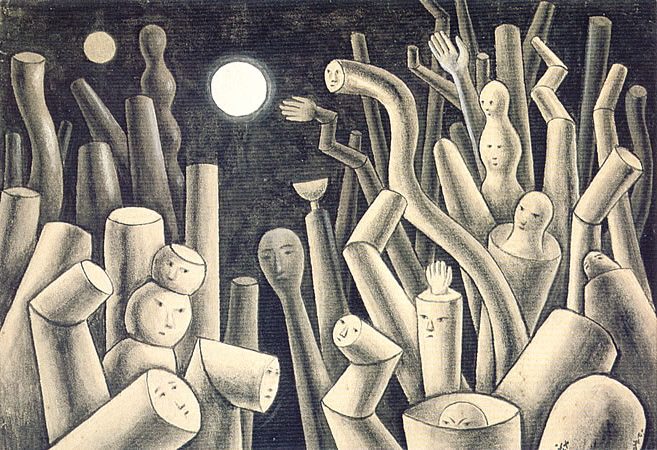 Casi Plantas (1948) reflects his fusion of abstraction, mysticism, and organic symbolism.