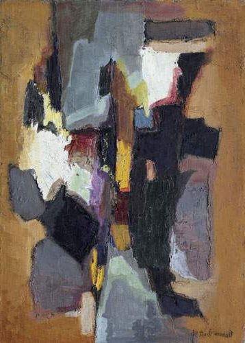 Francis Bott's Composition (1956) reflects his engagement with post-war abstraction.