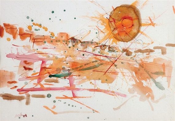 Composition with the Sun reflects his deep interest in mysticism, symbolism, and the cosmic forces of nature.