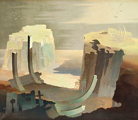 Det döda skeppet (1940) by Sven Jonson reflects a surreal and haunting maritime vision