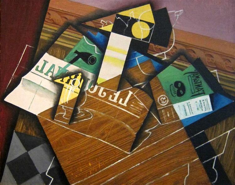 Fantomas (Pipe and Newspaper) by Juan Gris in 1915