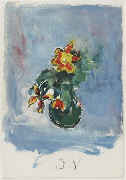 Flowers in a Vase (c. 1914) represents a key moment in Charmy’s career when she had fully developed her artistic identity. 