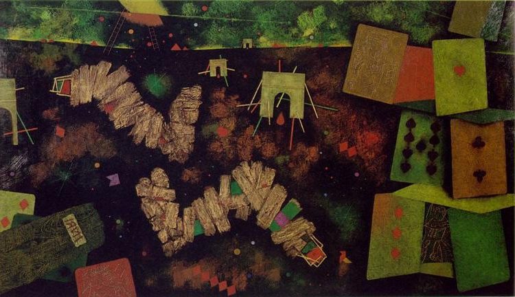 For the Fallen - Center panel: The House of Cards by Mordecai Ardon in 1956